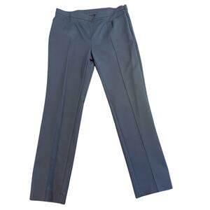 Akris Punto Womens Black dress pants, front pinch seam, side zip ankle, Size 6